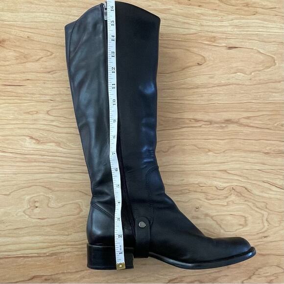 |Via Spiga| Black Leather Knee High Cody Riding Boots Size 7.5 - Picture 9 of 11